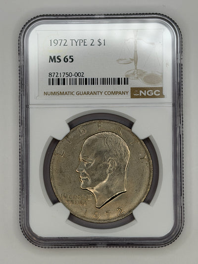 1972 Eisenhower Dollar Type 2 NGC MS65 – Premium Grade Scarce Ike Variety