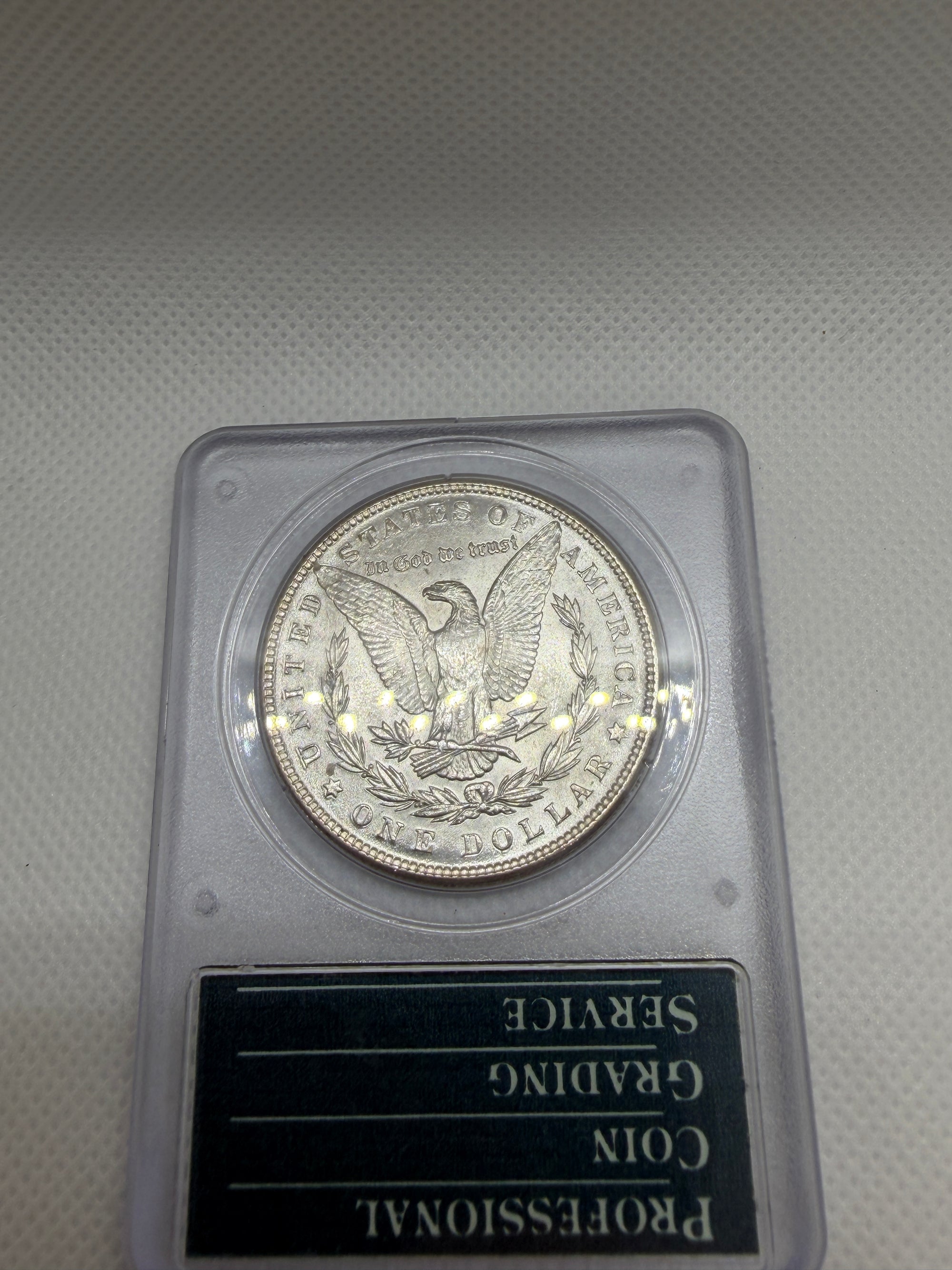 1887 Morgan Silver Dollar – PCGS MS63 | Old Rattler Holder