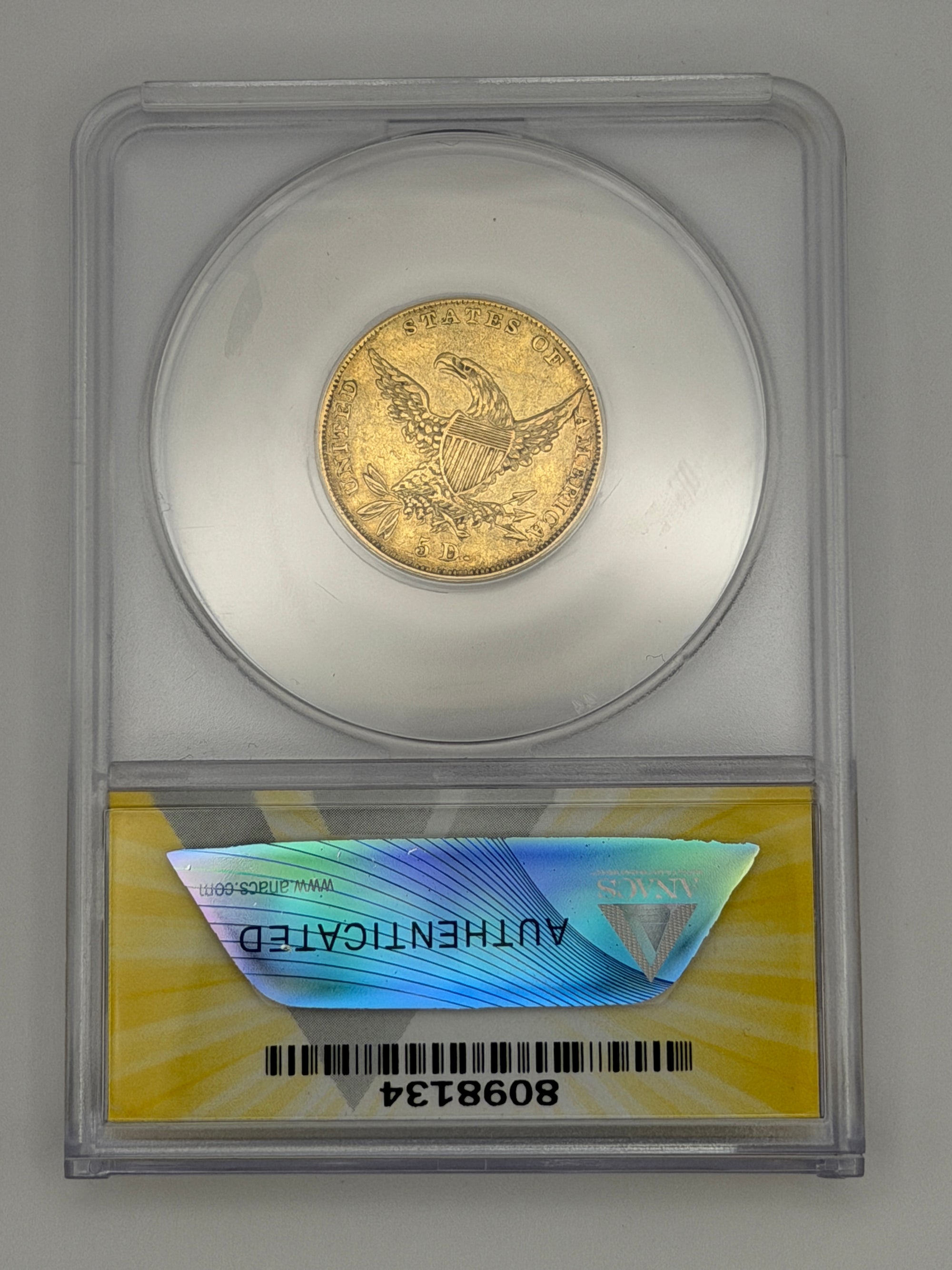 1835 Classic Head Gold Half Eagle $5 Coin – ANACS AU55 Details | Early U.S. Gold