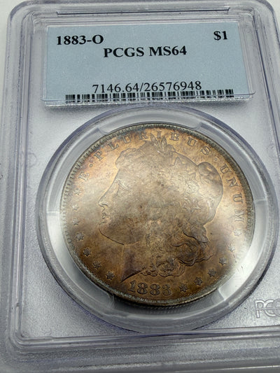 1883-O Morgan Silver Dollar – PCGS MS64 | New Orleans Mint Classic Toning
