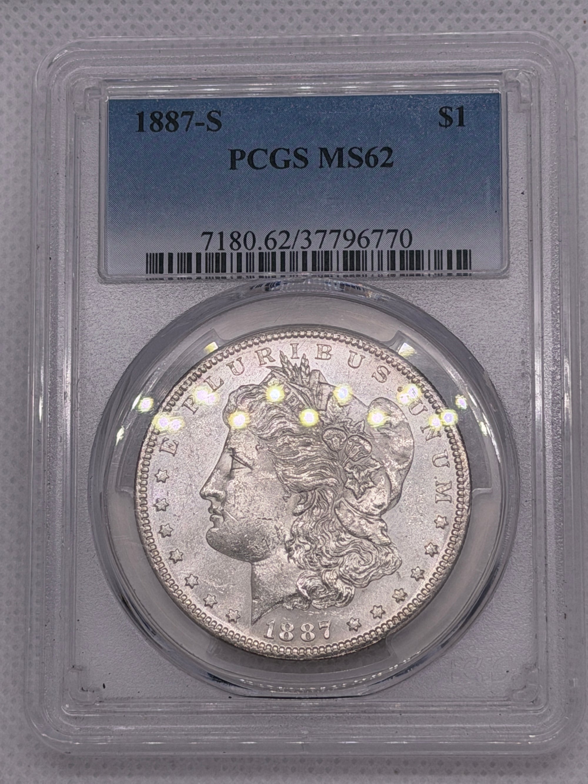 1887-S Morgan Silver Dollar – PCGS MS62 | San Francisco Mint