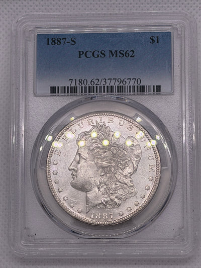1887-S Morgan Silver Dollar – PCGS MS62 | San Francisco Mint