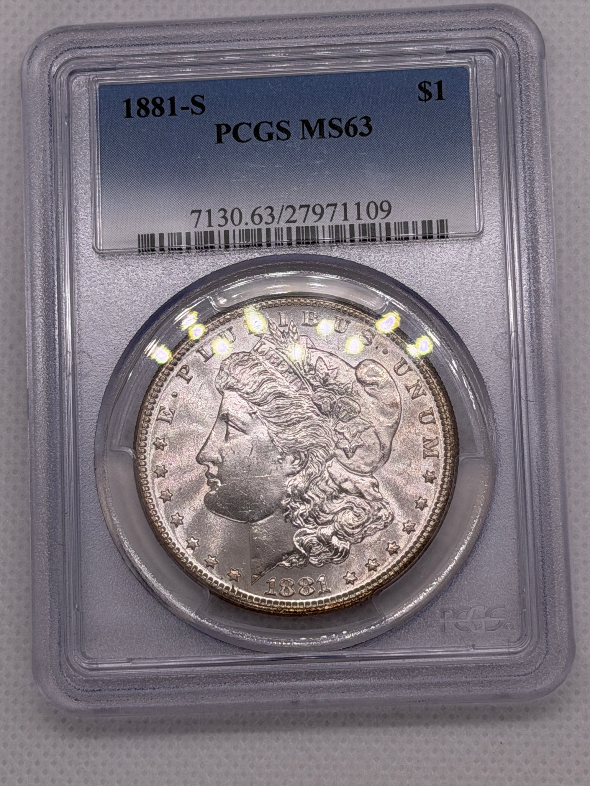 1881-S Morgan Silver Dollar – PCGS MS63 | San Francisco Mint Classic