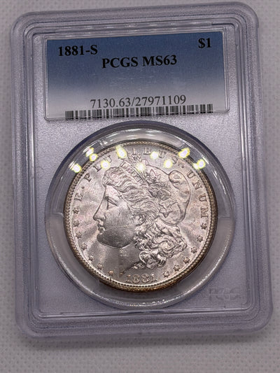 1881-S Morgan Silver Dollar – PCGS MS63 | San Francisco Mint Classic