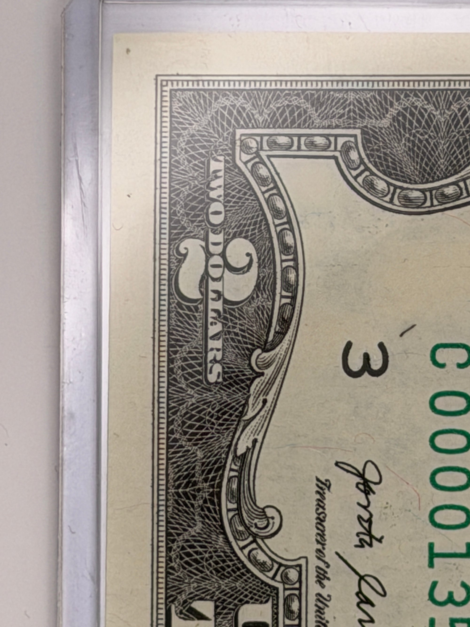 $2 Rare Uncirculated Low FOUR (4) Digits  ⭐️ STAR NOTE ⭐ 1356*