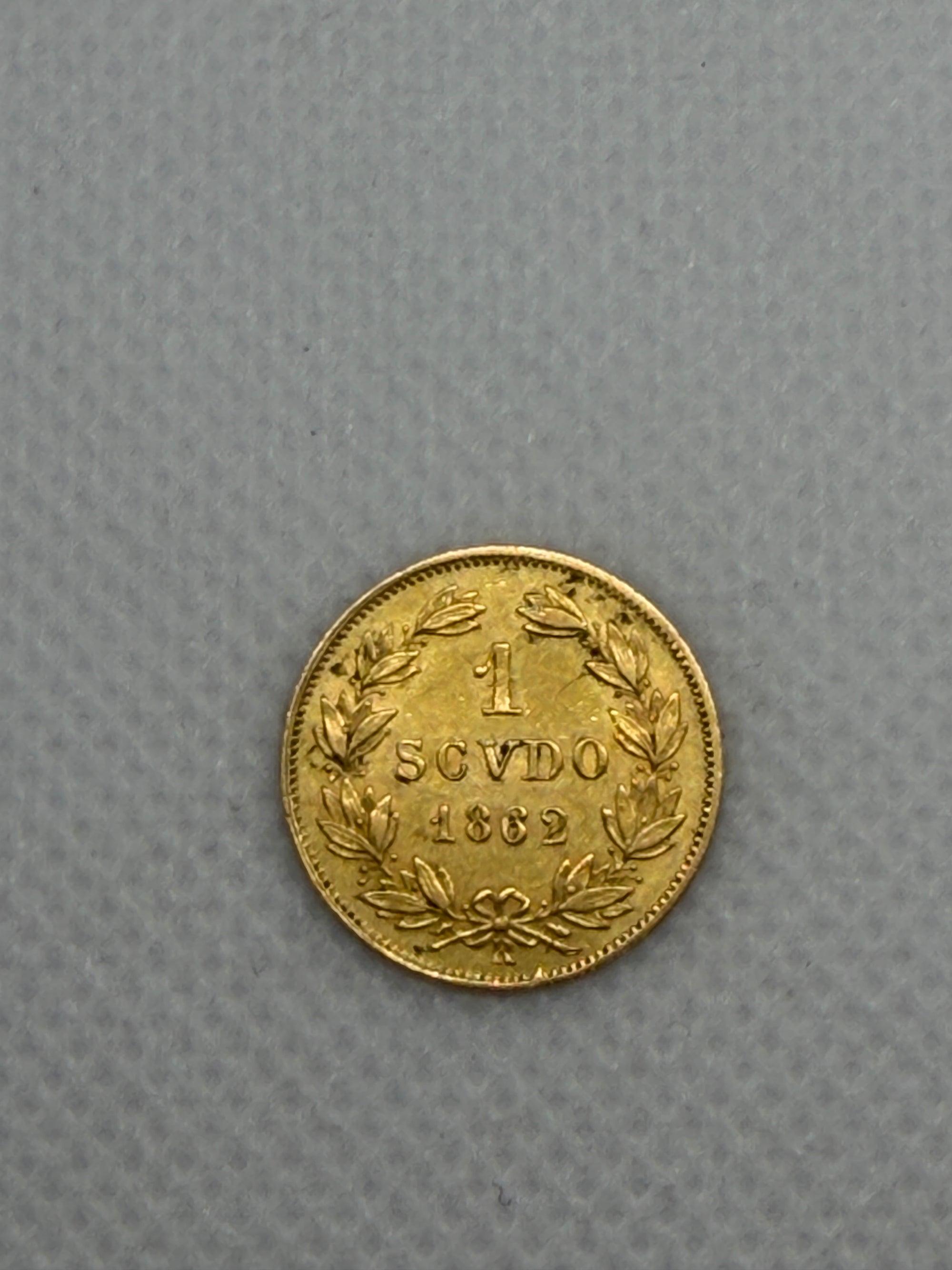 1862 1 Scudo Gold Coin – Papal States Gold Scudo, Pope Pius IX Pre-Unification