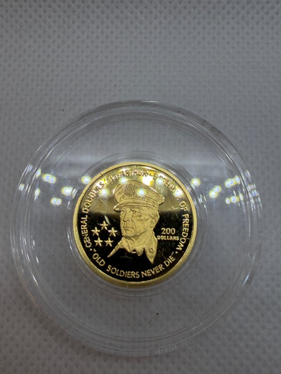 1989 Niue $200 General Douglas MacArthur Gold Coin – Proof Commemorative