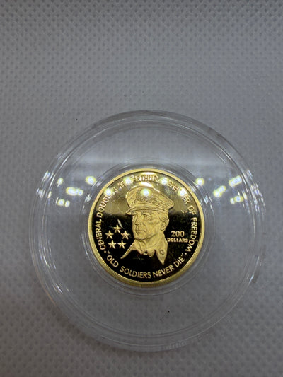 1989 Niue $200 General Douglas MacArthur Gold Coin – Proof Commemorative