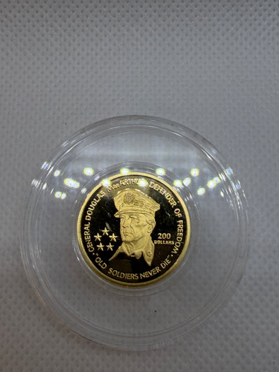 1989 Niue $200 General Douglas MacArthur Gold Coin – Proof Commemorative