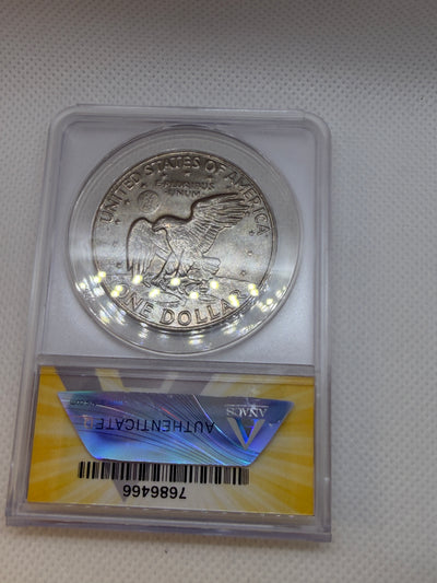 1972 EISENHOWER $1 TYPE 2 ANACS MS63 TYPE II - IKE Dollar