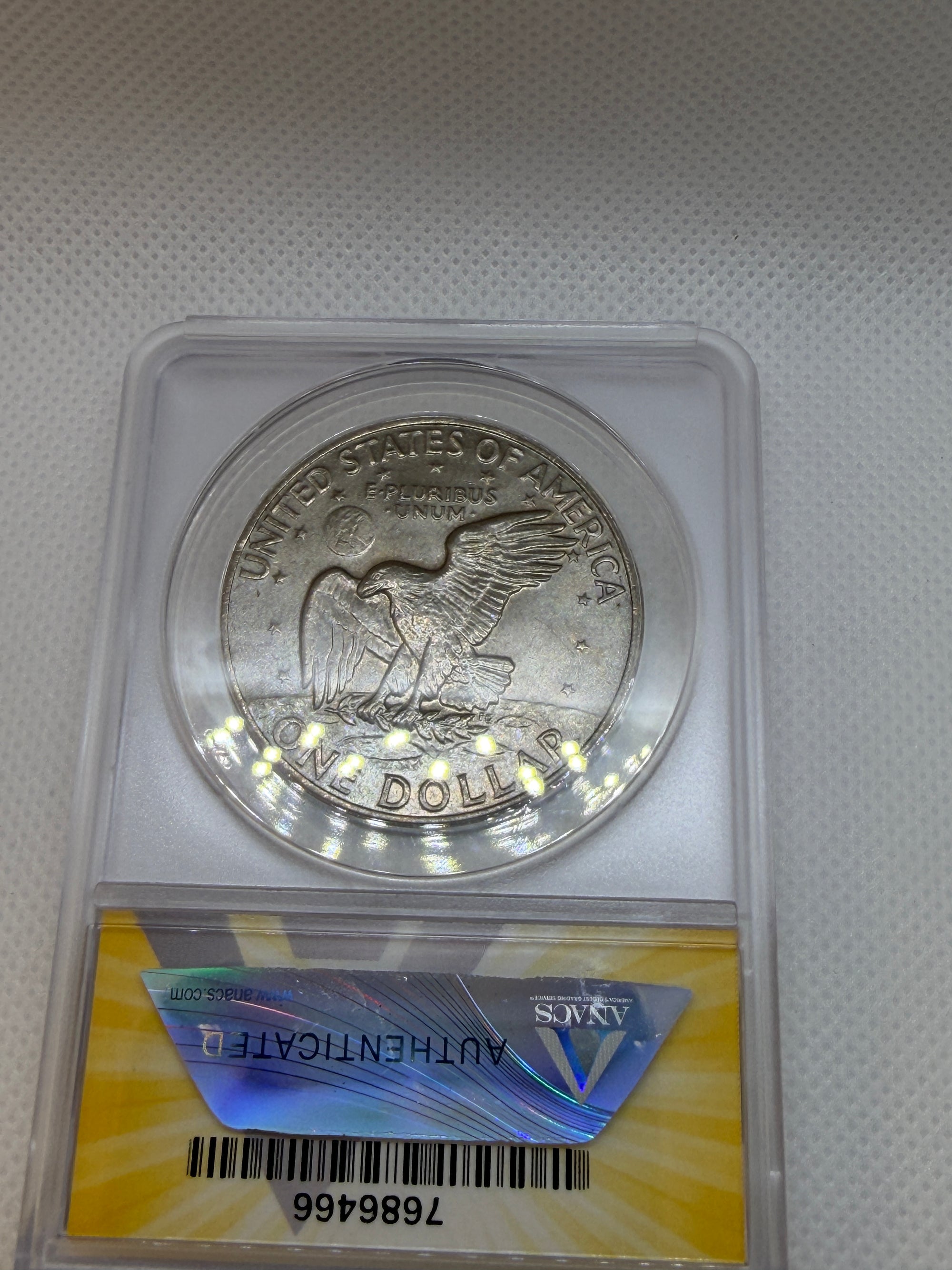 1972 EISENHOWER $1 TYPE 2 ANACS MS63 TYPE II - IKE Dollar