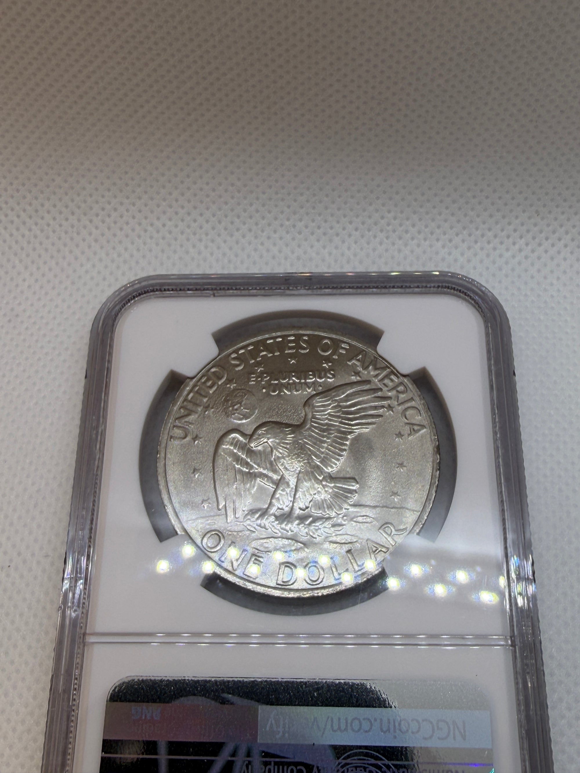 1971-D Eisenhower $1 Friendly Eagle – NGC MS65 | Denver Mint Ike Dollar