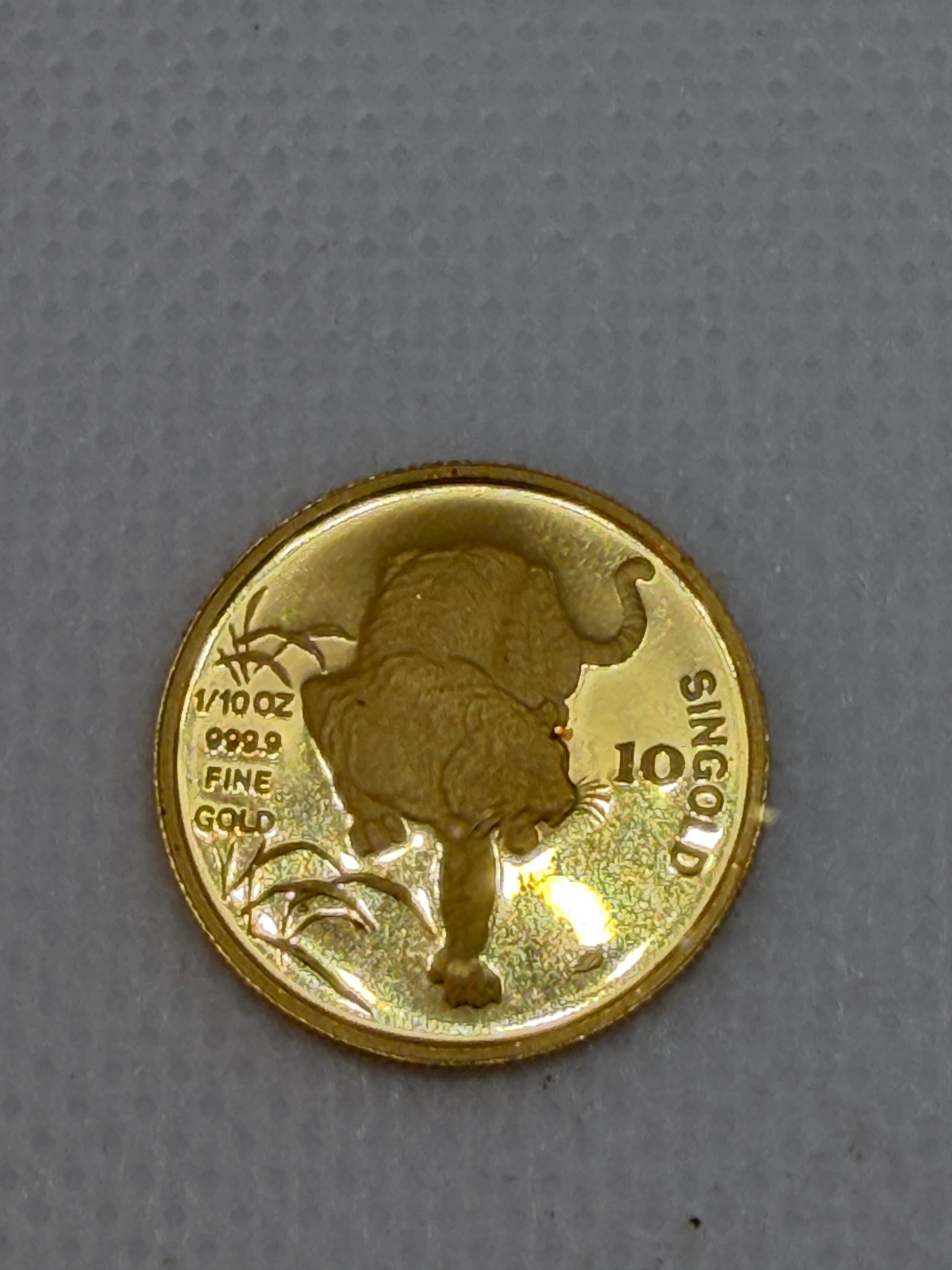 1986 10 Singold Tenth-Ounce 1/10 oz Gold Beautiful Coin