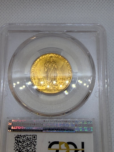 1933-34 Vatican 100 Lire Gold Coin – PCGS MS64 | Pope Pius XI