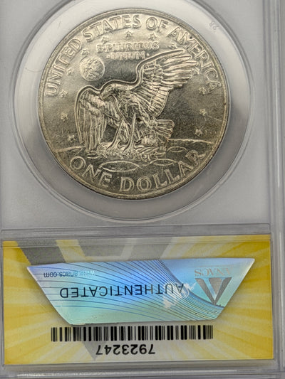 1972 Eisenhower Dollar Type 2 – ANACS MS64 | Rare Ike Dollar Variety