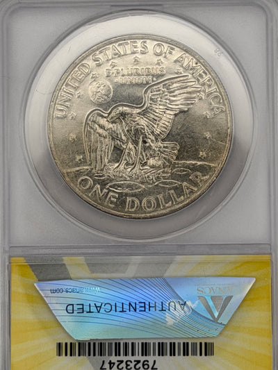 1972 Eisenhower Dollar Type 2 – ANACS MS64 | Rare Ike Dollar Variety