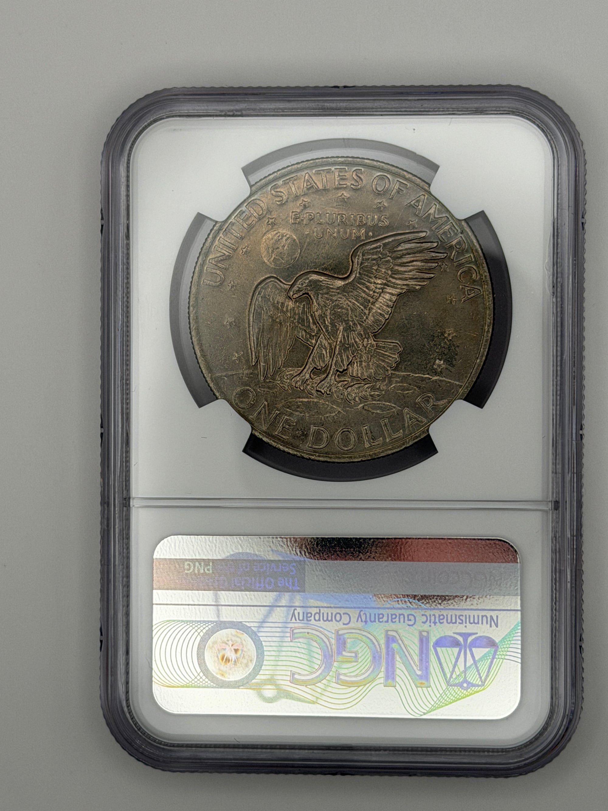 1972 Eisenhower Dollar Type 2 – NGC MS64 | Rare Ike Dollar Variety Beautiful Toning #750-003