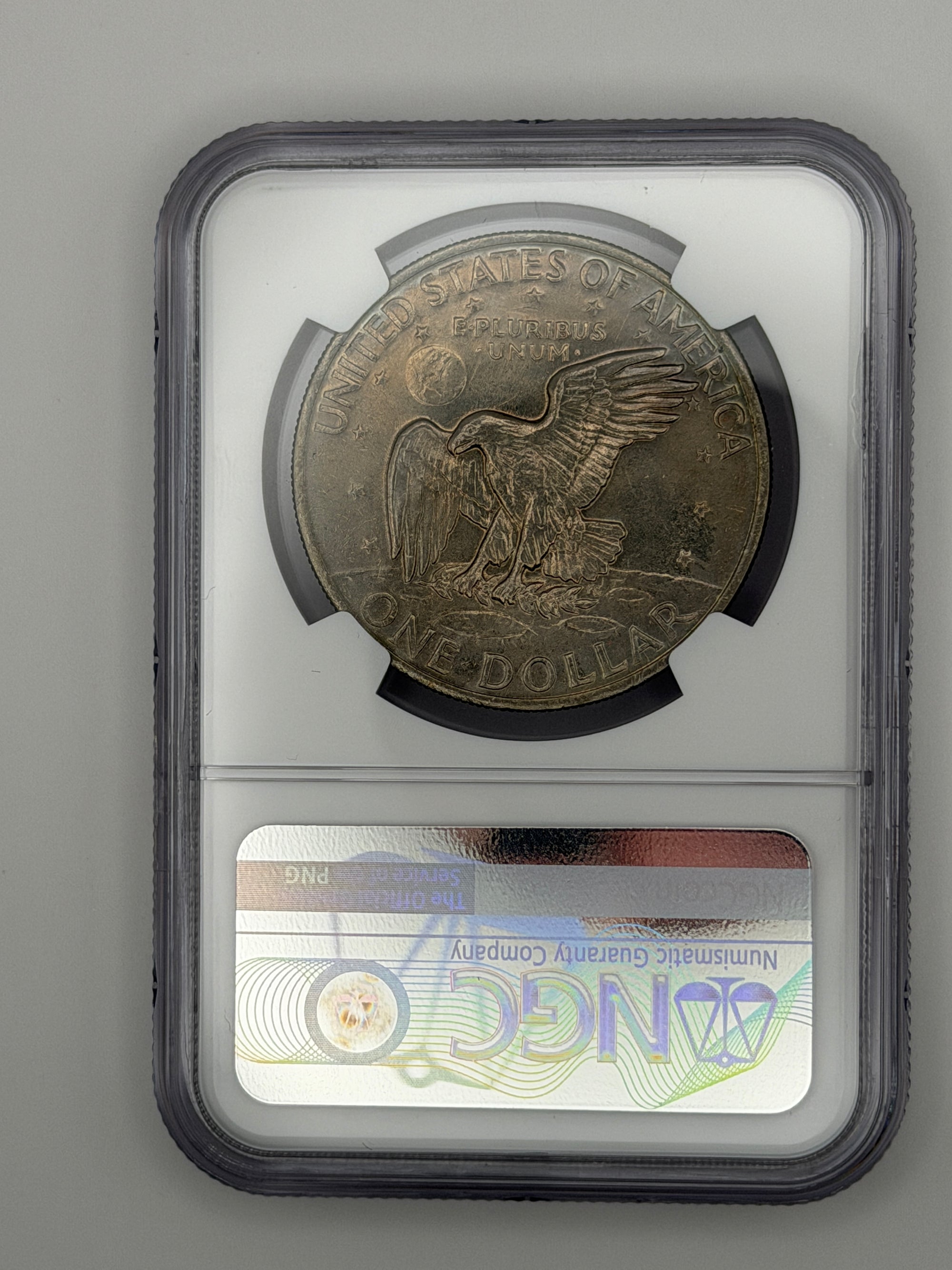 1972 Eisenhower Dollar Type 2 – NGC MS64 | Rare Ike Dollar Variety Beautiful Toning #750-003