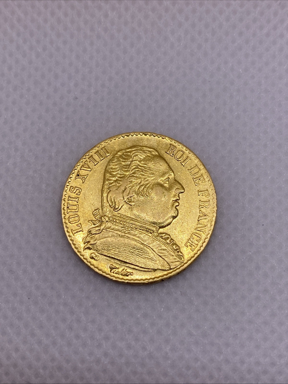 1814 A 20 Francs Louis XVIII Gold Coin France French Gold 200+ Years Old Gold