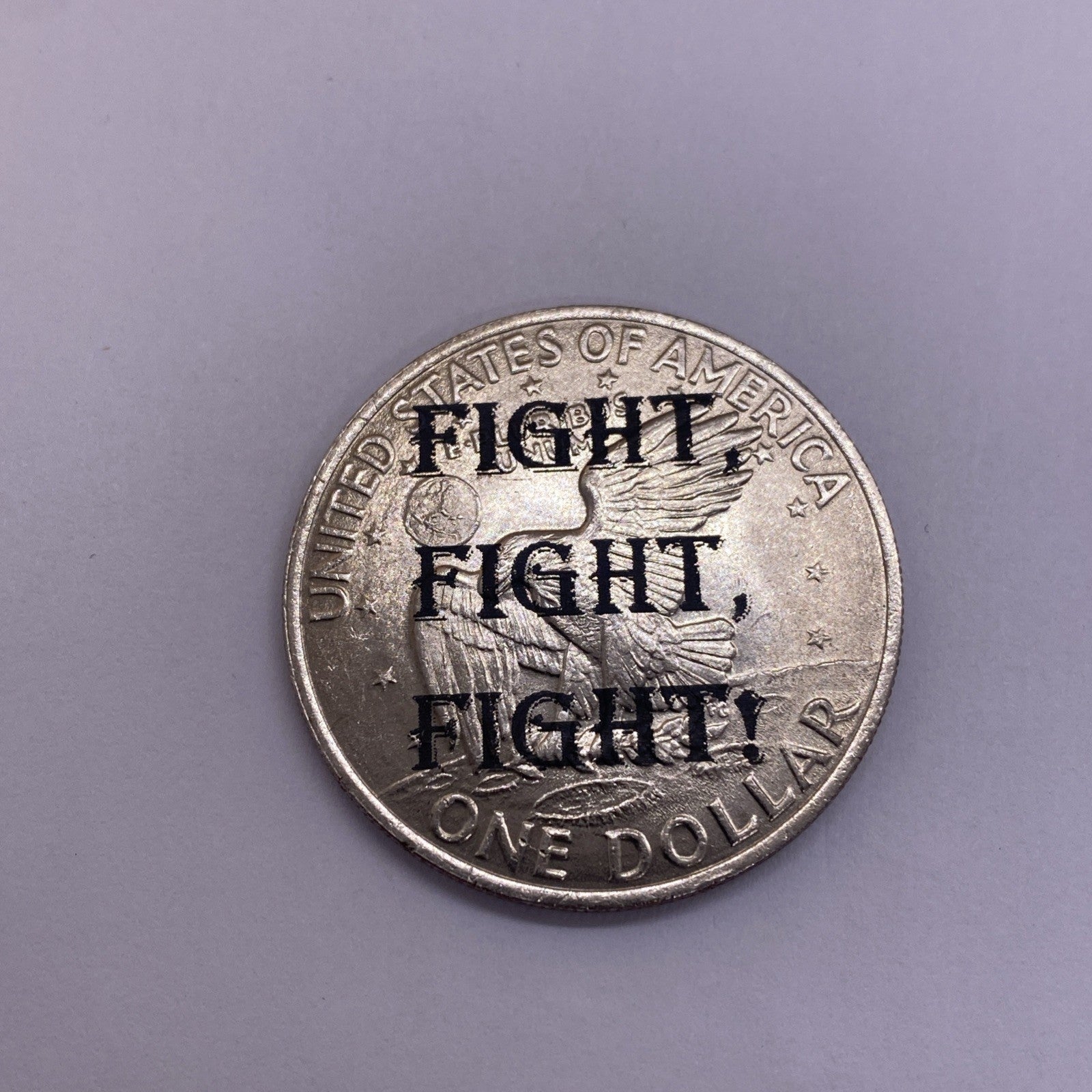 2024 Trump Fight Shooting Assassination Coin On Ike Eisenhower Dollar Rare #45-1