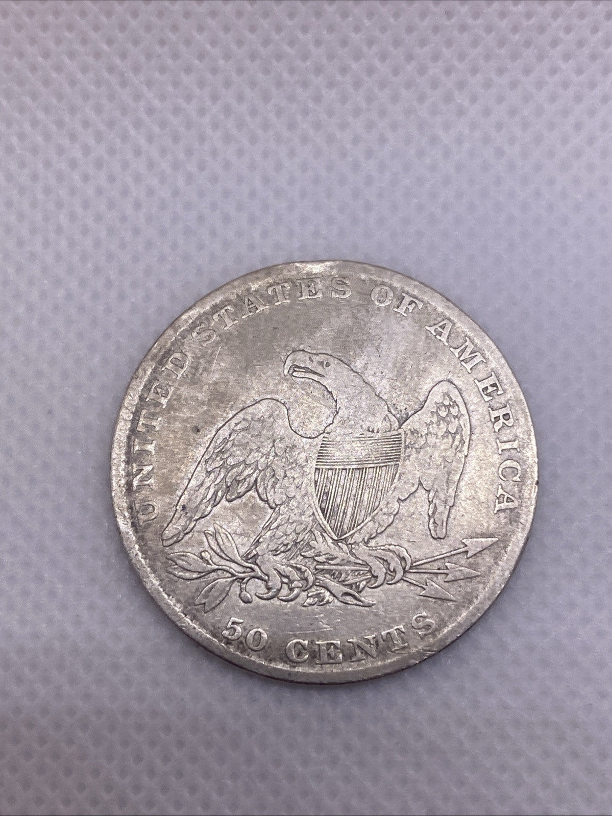 1837 CAPPED BUST 50C HALF DOLLAR 90% SILVER GREAT EXAMPLE OF AMERICAN HISTORY
