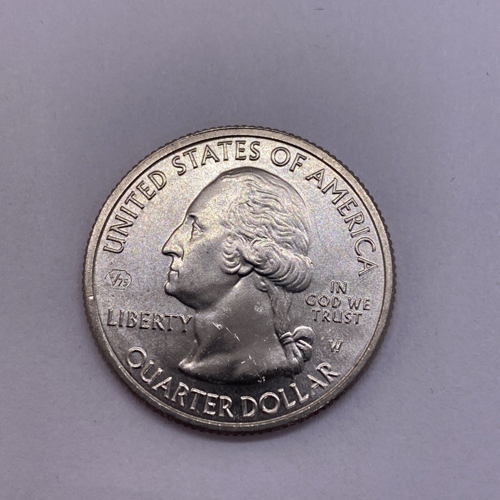 2020 W Salt River NP Quarter 25c Uncirculated Privy Mark V75 Struck Thru ERROR
