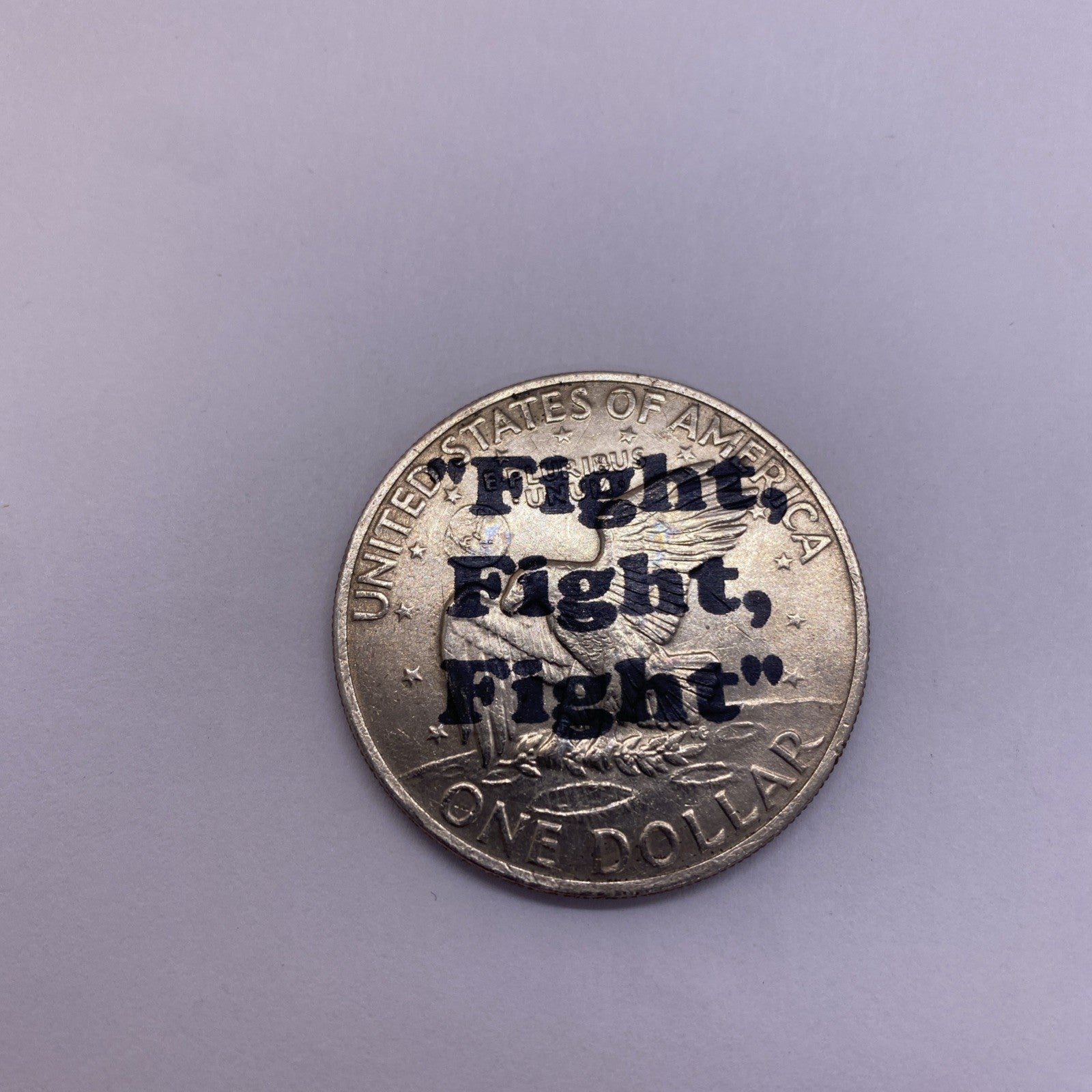 2024 Trump Fight Shooting Assassination Coin On Ike Eisenhower Dollar Rare #45-2