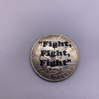2024 Trump Fight Shooting Assassination Coin On Ike Eisenhower Dollar Rare #45-2