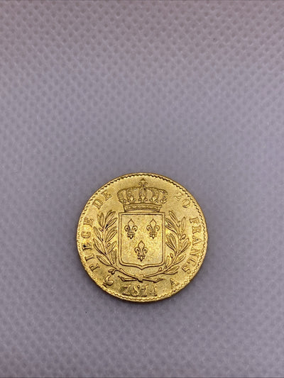 1814 A 20 Francs Louis XVIII Gold Coin France French Gold 200+ Years Old Gold