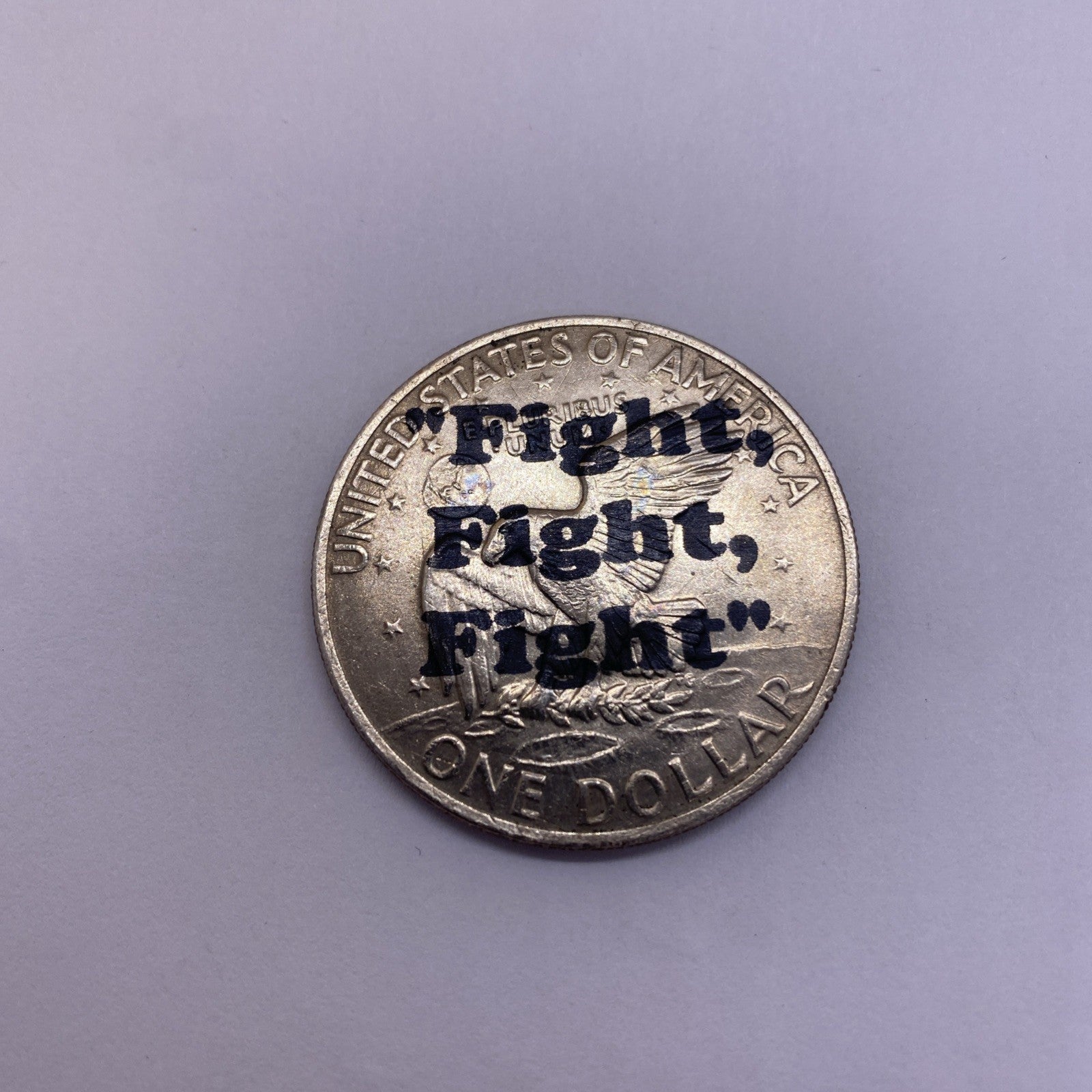 2024 Trump Fight Shooting Assassination Coin On Ike Eisenhower Dollar Rare #45-2