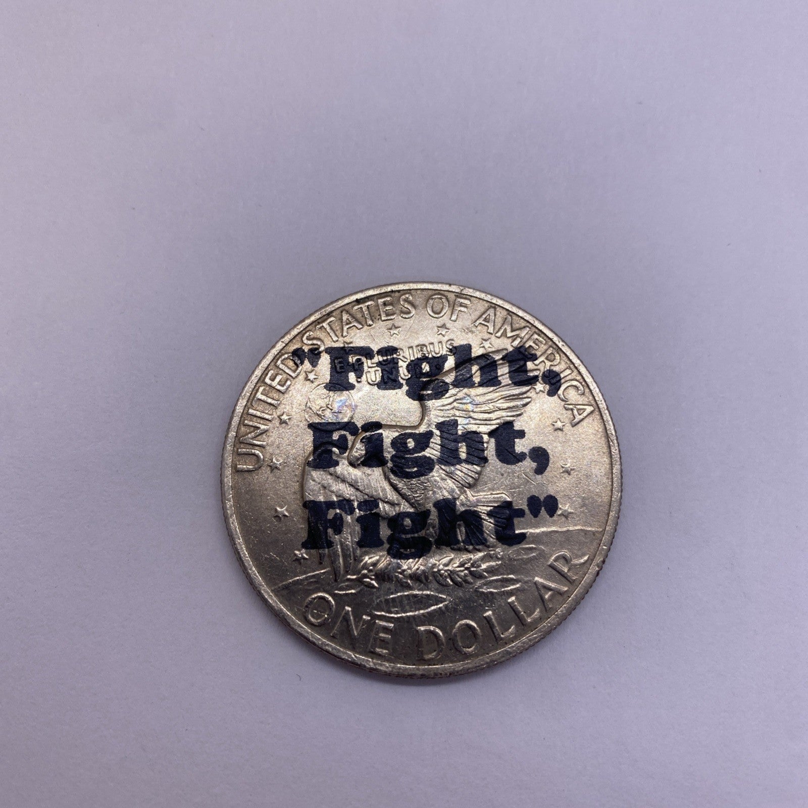2024 Trump Fight Shooting Assassination Coin On Ike Eisenhower Dollar Rare #45-2