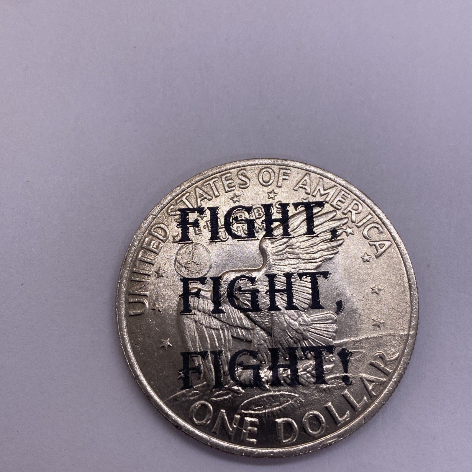 2024 Trump Fight Shooting Assassination Coin On Ike Eisenhower Dollar Rare #45-1