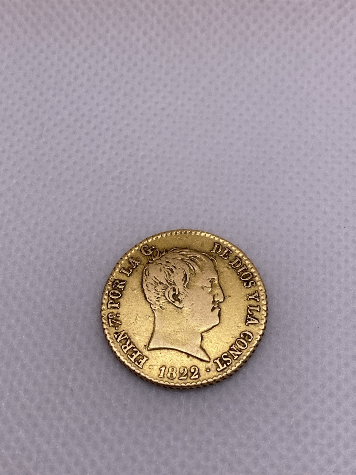 1822 80 Reals 80R Gold Madrid Ferdinand VII Spain Beautiful Gold Coin