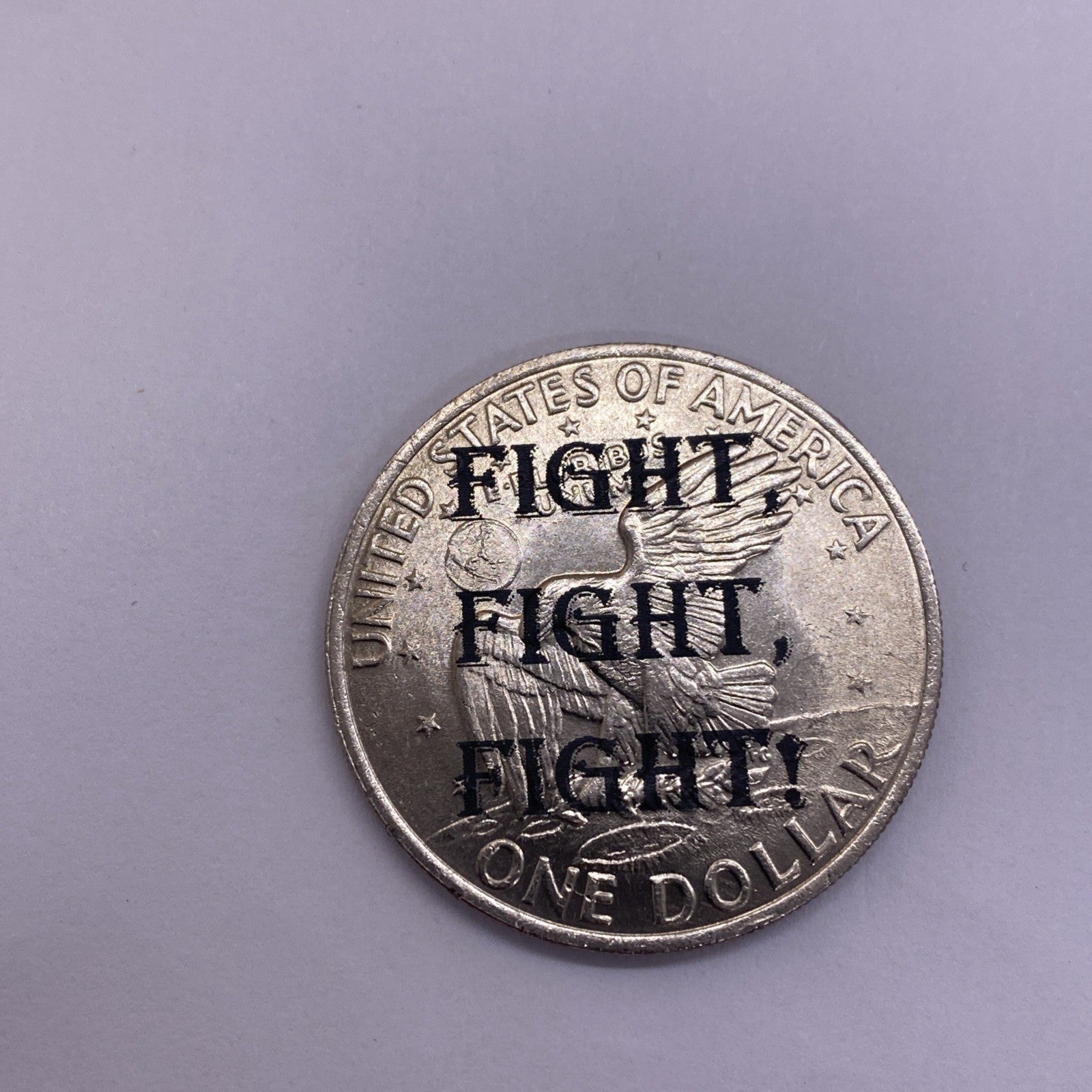 2024 Trump Fight Shooting Assassination Coin On Ike Eisenhower Dollar Rare #45-1