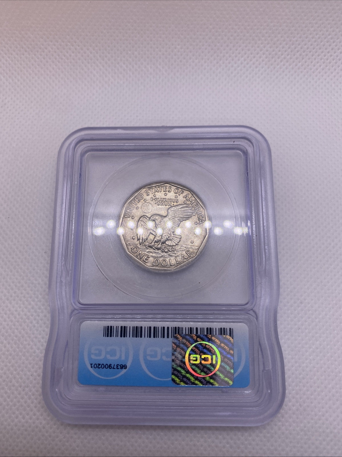 1979 S Susan B. Anthony Dollar ICG MS62 Struck Thru Grease Mint Error SBA RARE