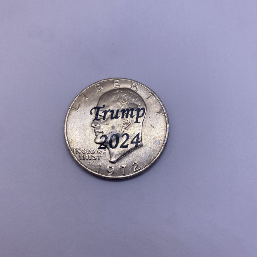 2024 Trump Fight Shooting Assassination Coin On Ike Eisenhower Dollar Rare #45-2