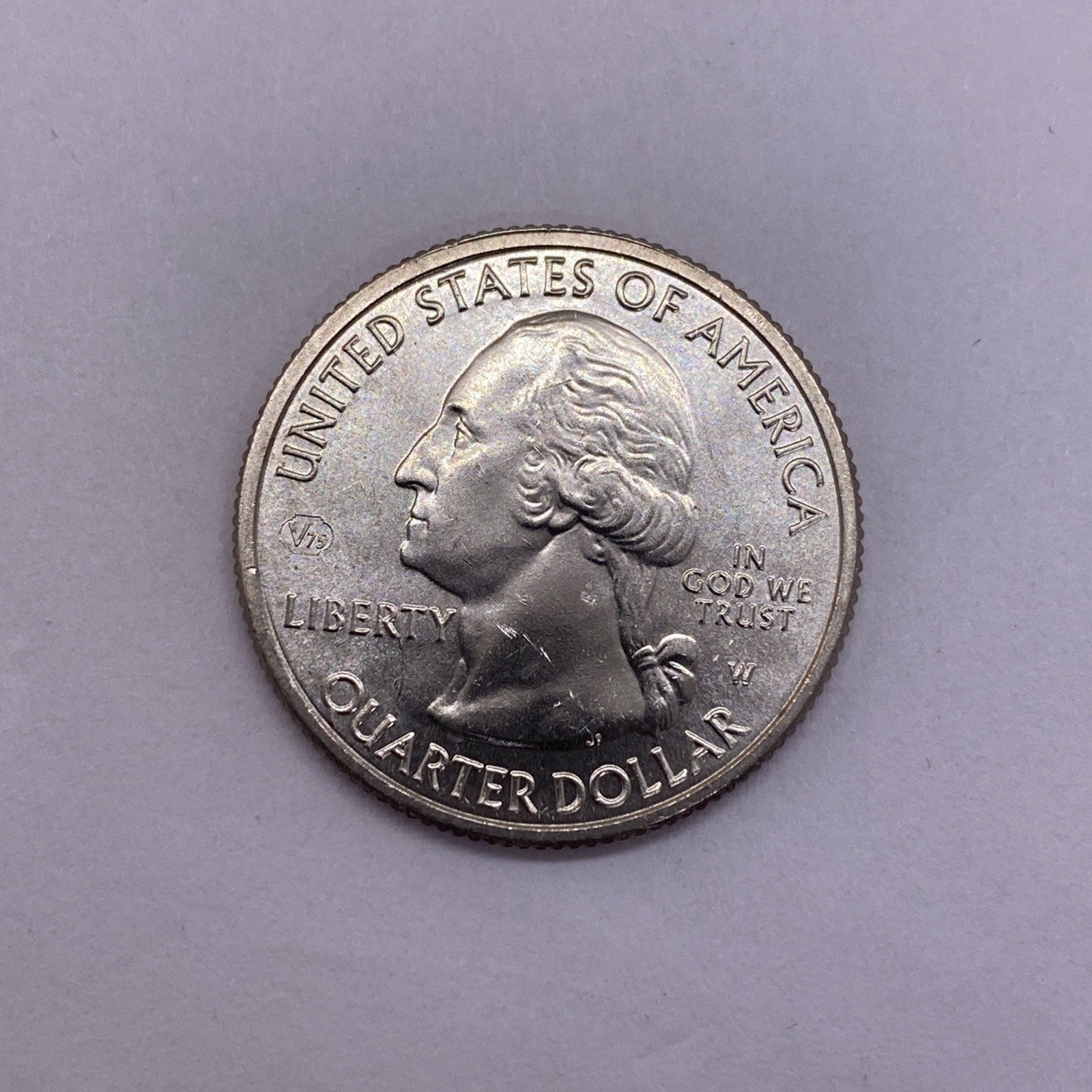 2020 W Salt River NP Quarter 25c Uncirculated Privy Mark V75 Struck Thru ERROR