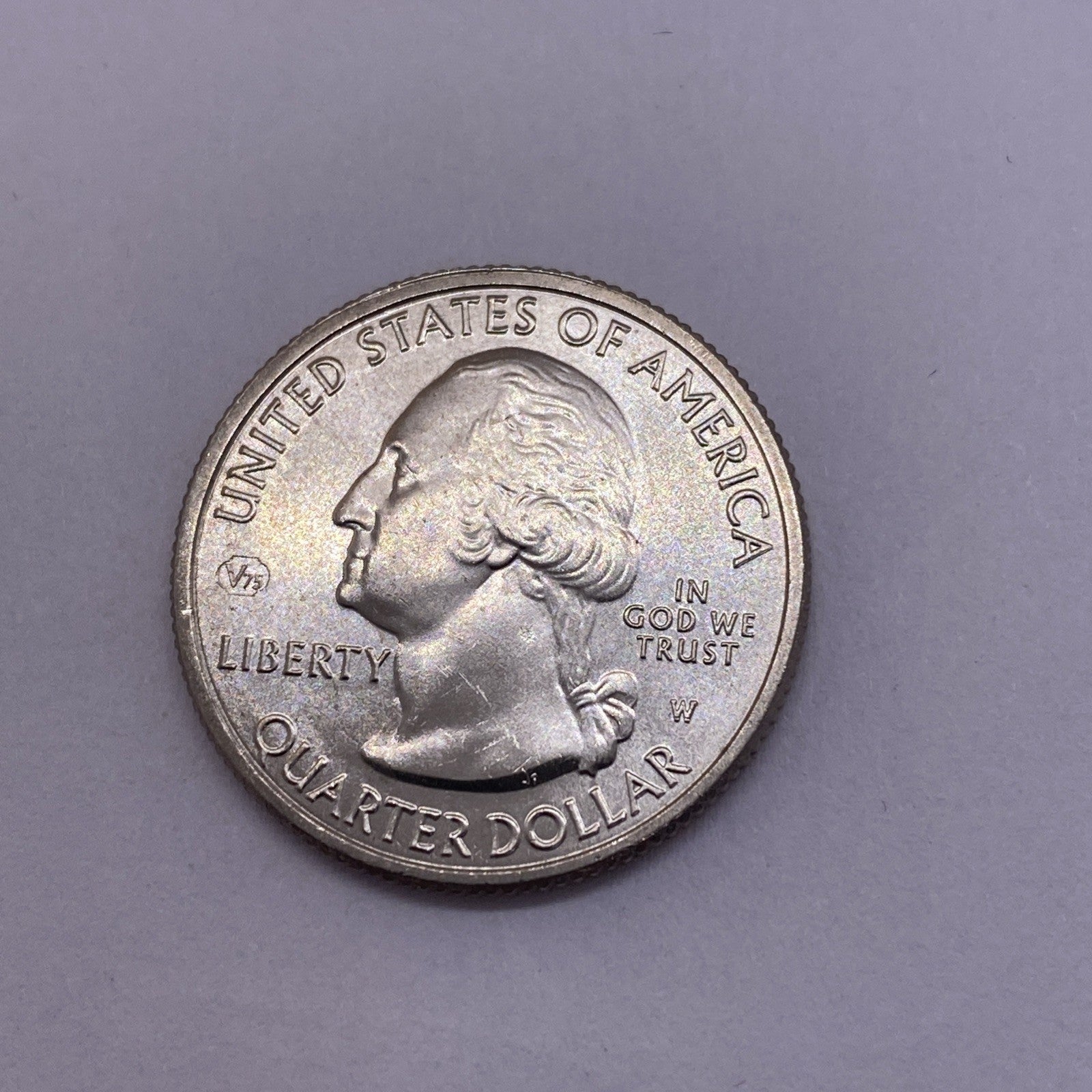 2020 W Salt River NP Quarter 25c Uncirculated Privy Mark V75 Struck Thru ERROR