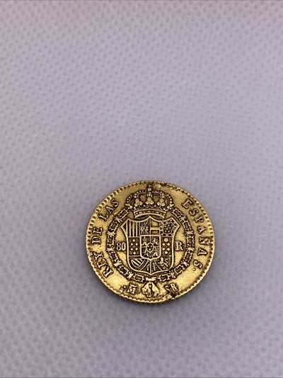 1822 80 Reals 80R Gold Madrid Ferdinand VII Spain Beautiful Gold Coin