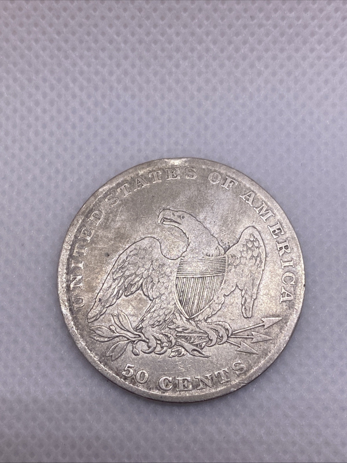 1837 CAPPED BUST 50C HALF DOLLAR 90% SILVER GREAT EXAMPLE OF AMERICAN HISTORY