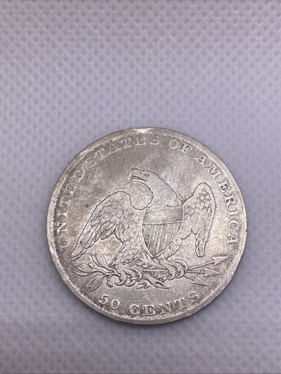 1837 CAPPED BUST 50C HALF DOLLAR 90% SILVER GREAT EXAMPLE OF AMERICAN HISTORY