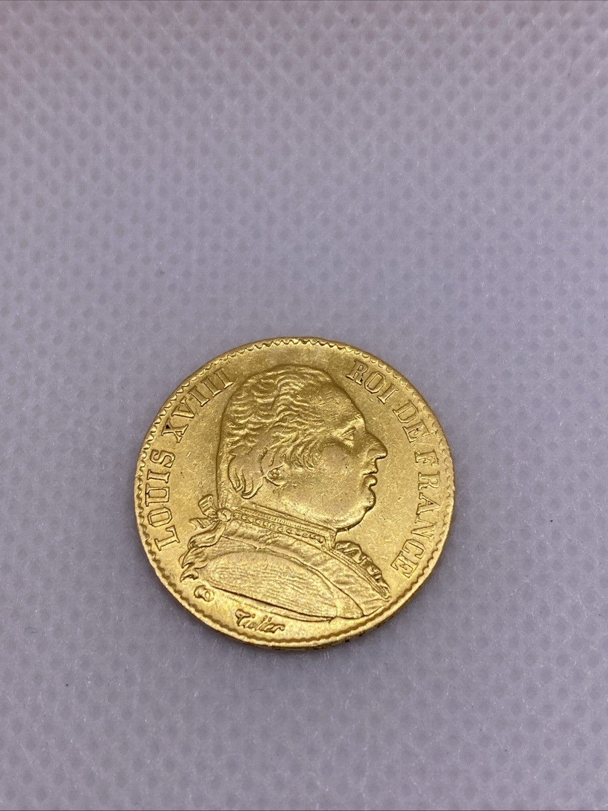 1814 A 20 Francs Louis XVIII Gold Coin France French Gold 200+ Years Old Gold
