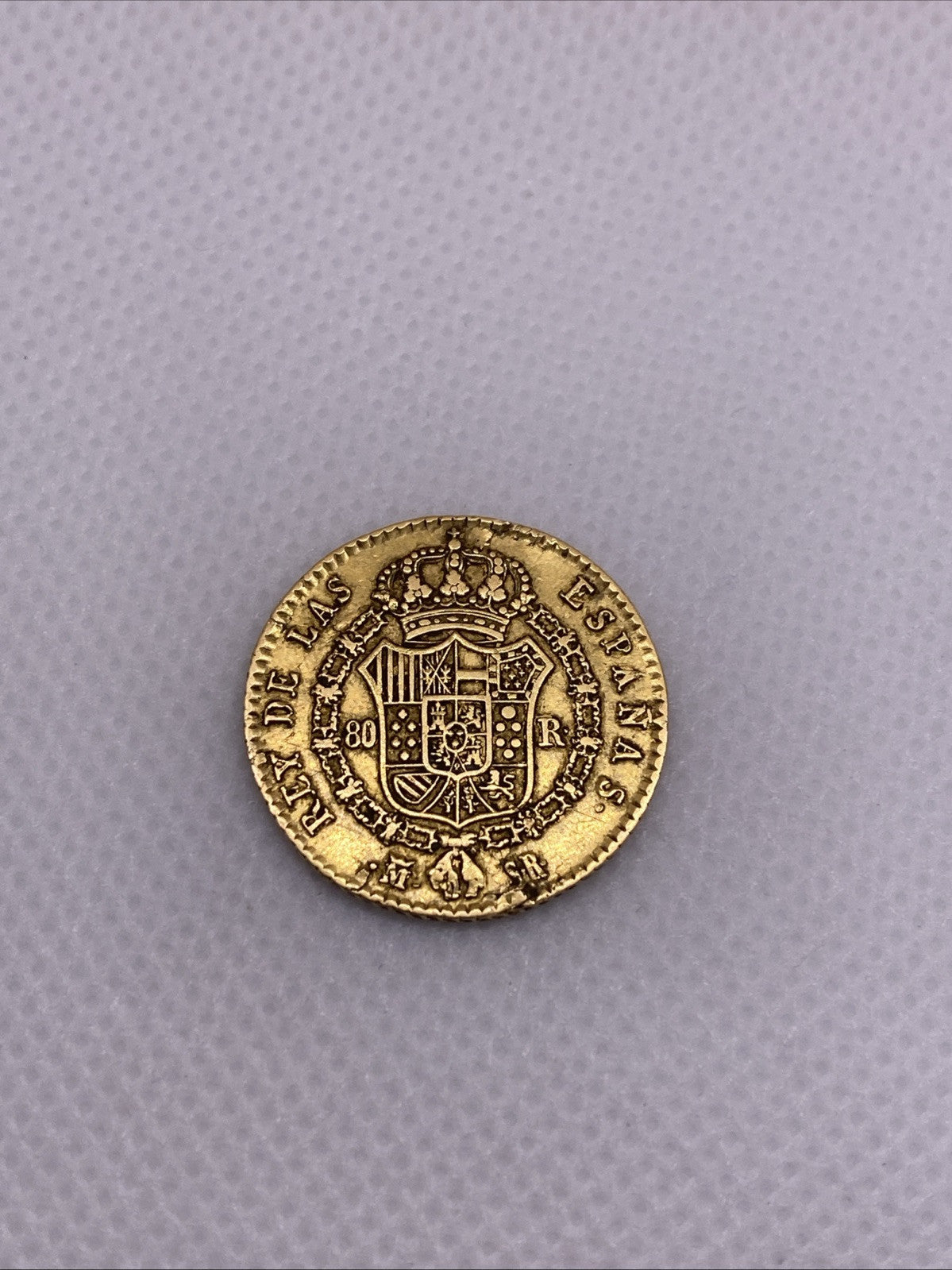 1822 80 Reals 80R Gold Madrid Ferdinand VII Spain Beautiful Gold Coin