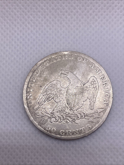 1837 CAPPED BUST 50C HALF DOLLAR 90% SILVER GREAT EXAMPLE OF AMERICAN HISTORY