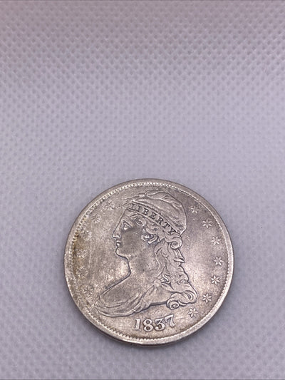 1837 CAPPED BUST 50C HALF DOLLAR 90% SILVER GREAT EXAMPLE OF AMERICAN HISTORY