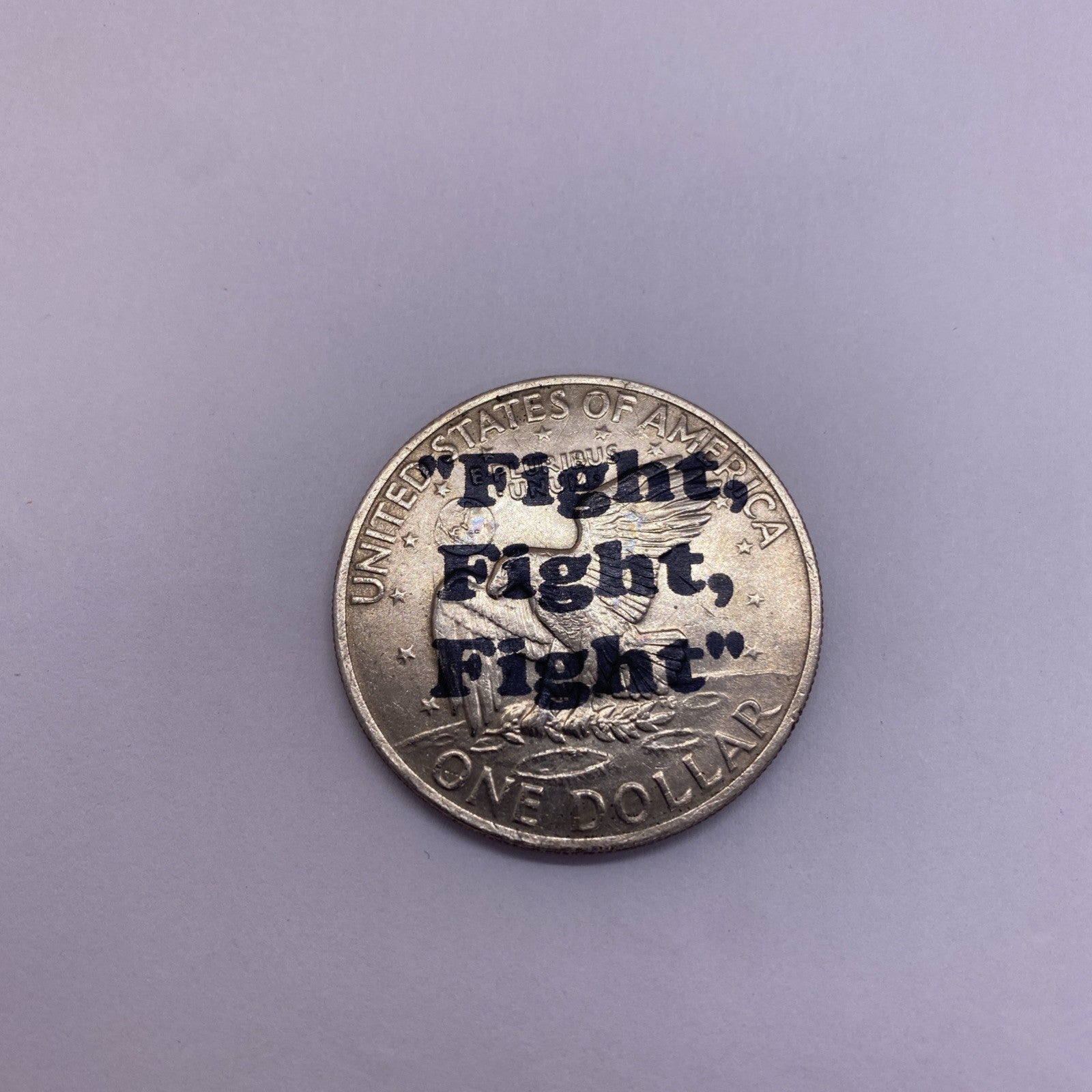 2024 Trump Fight Shooting Assassination Coin On Ike Eisenhower Dollar Rare #45-2