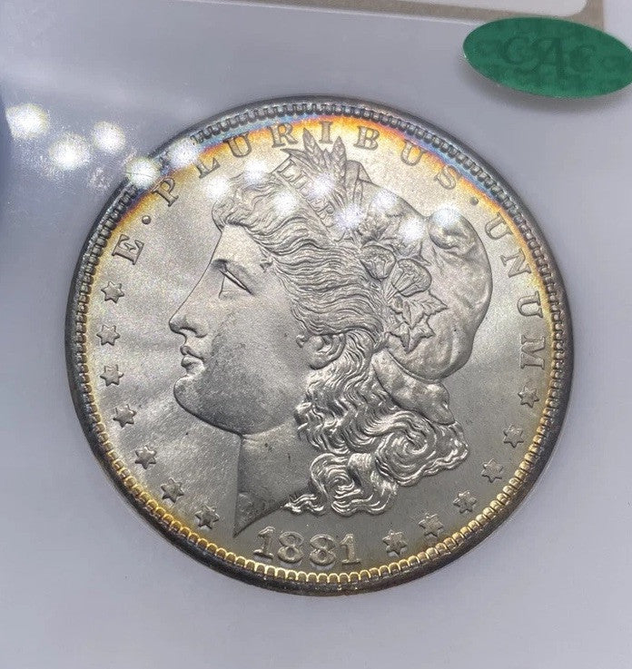 TONED 1881-S MORGAN DOLLAR  OLD NGC Holder & CAC MS 66  A BEAUTY+ Looks Better