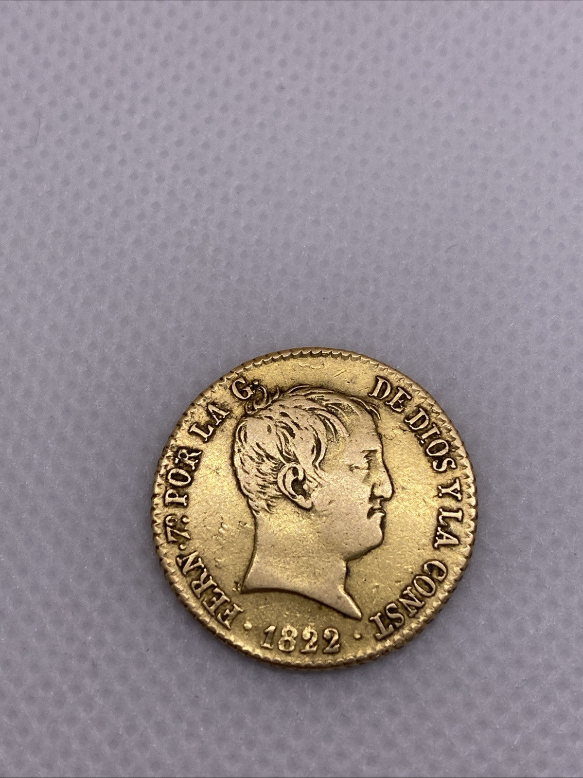 1822 80 Reals 80R Gold Madrid Ferdinand VII Spain Beautiful Gold Coin