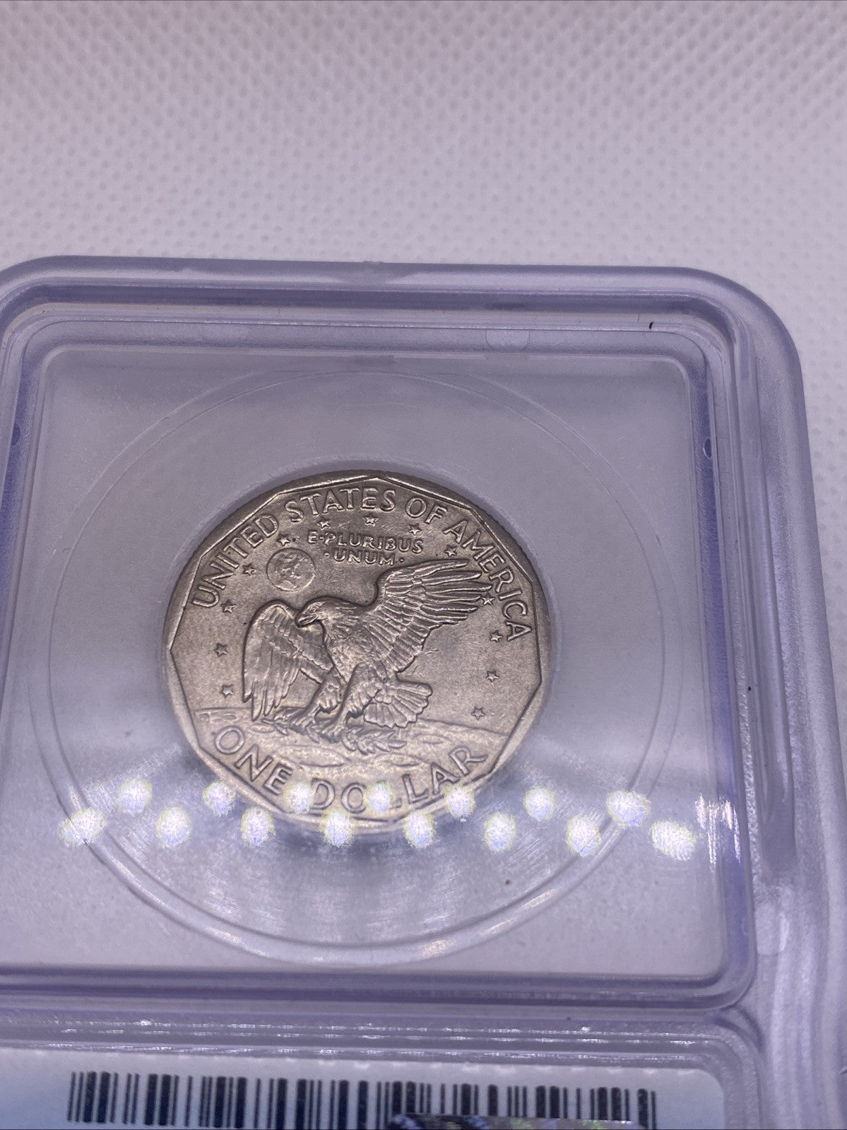 1979 S Susan B. Anthony Dollar ICG MS62 Struck Thru Grease Mint Error SBA RARE