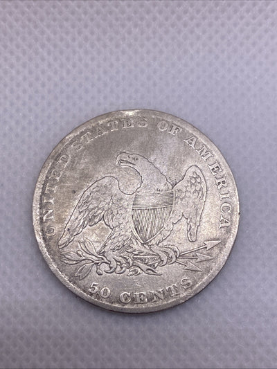1837 CAPPED BUST 50C HALF DOLLAR 90% SILVER GREAT EXAMPLE OF AMERICAN HISTORY
